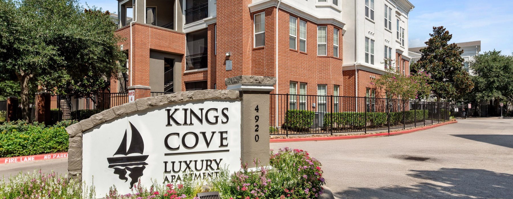 a large building with a sign in front of it